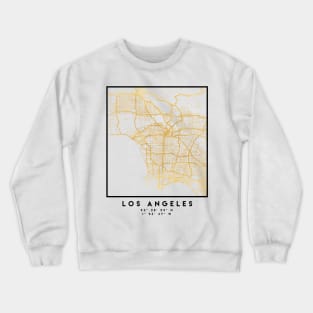 LOS ANGELES CALIFORNIA CITY STREET MAP ART Crewneck Sweatshirt